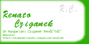 renato cziganek business card